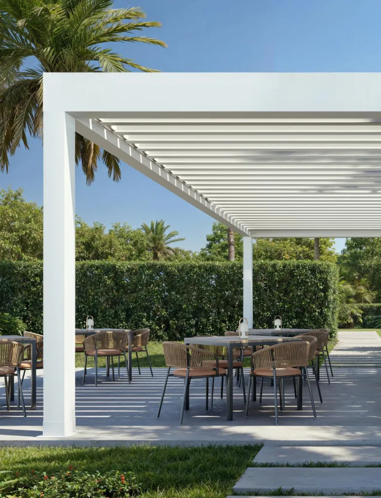 pergola bioclimatique aluminium sur mesure Luxembourg